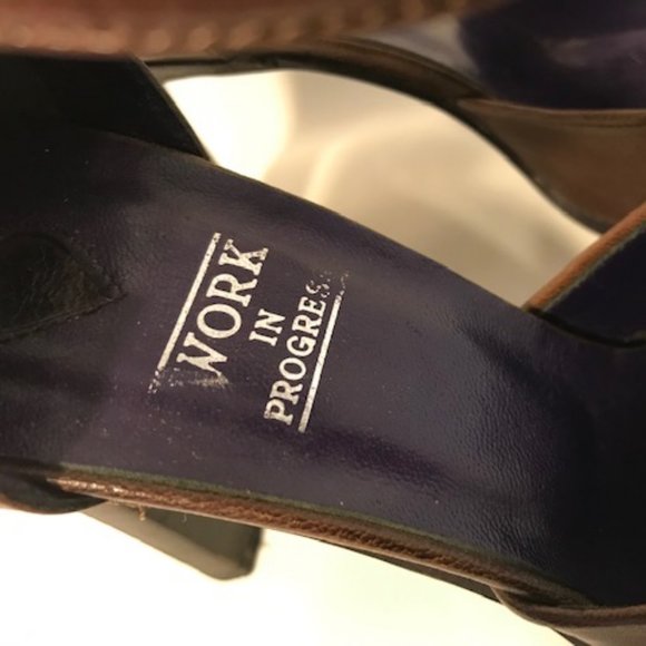 Work in Progress Genuine Leather Ankle Strap Heel - Picture 5 of 5